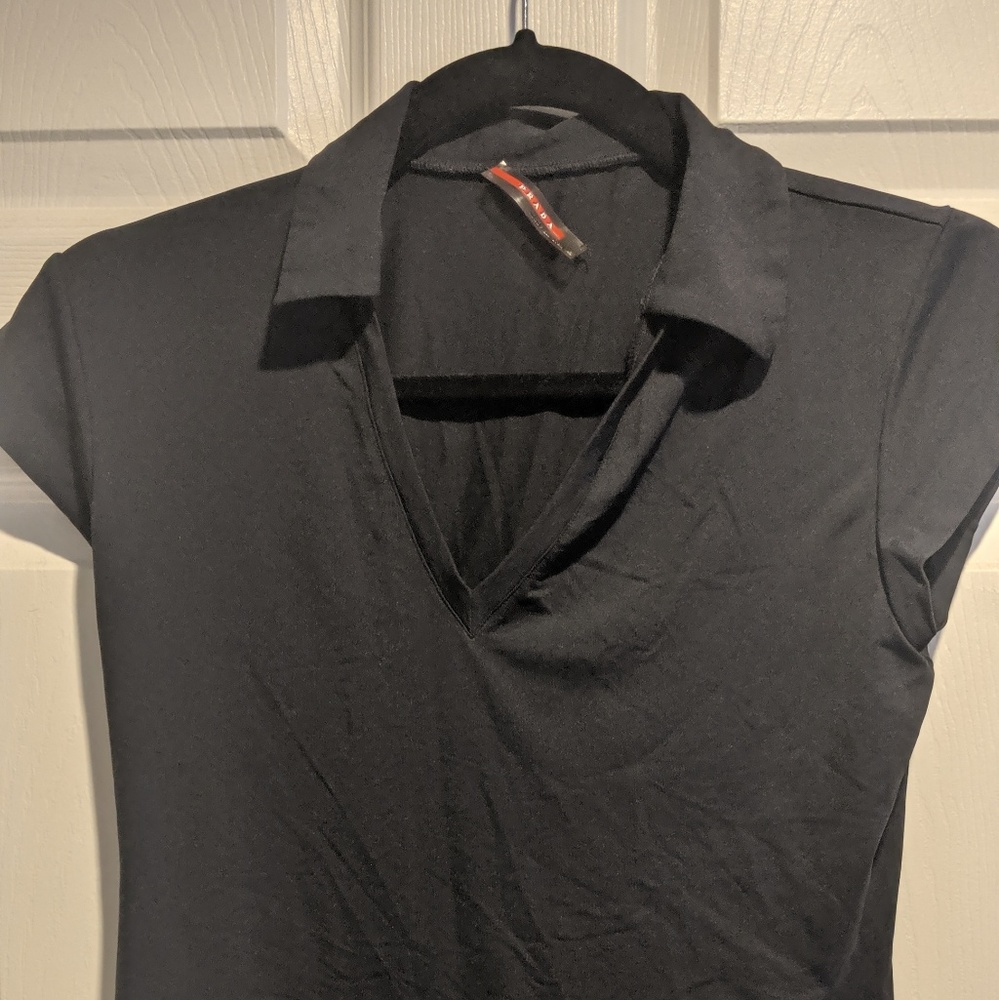 Prada workout active wear top black breathable